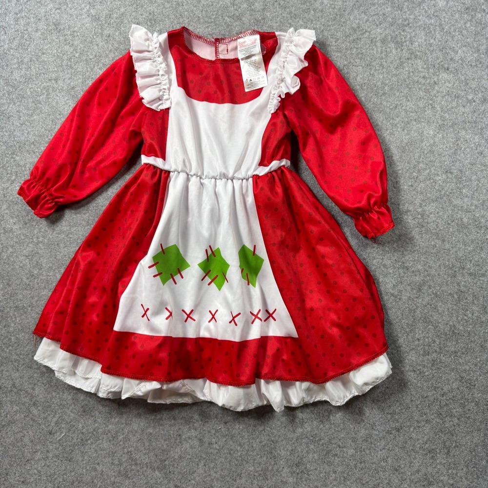 Inspirit Designs Strawberry Shortcake Toddler Costume Dress 3T 4T Red Polka Dot